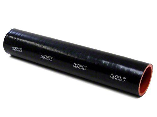 HPS 2" ID, 1 Foot Length, Silicone Straight Coupler Tube Hose, High Temp 4-ply Reinforced, Black, 51mm ID