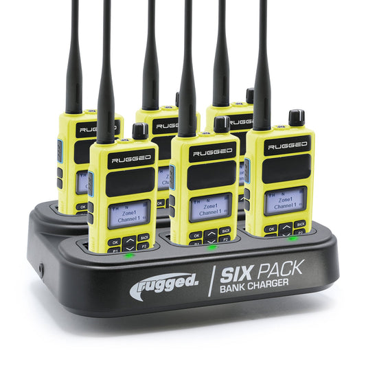 6 PACK - Choose Your Business Band Two Way Handheld Radio - RDH-16 - UHF Safety Yellow