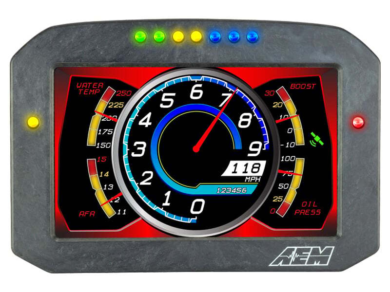 AEM CD-7LG Carbon Logging Flush Digital Dash Display w/ Internal 20Hz GPS & Antenna 30-5703F
