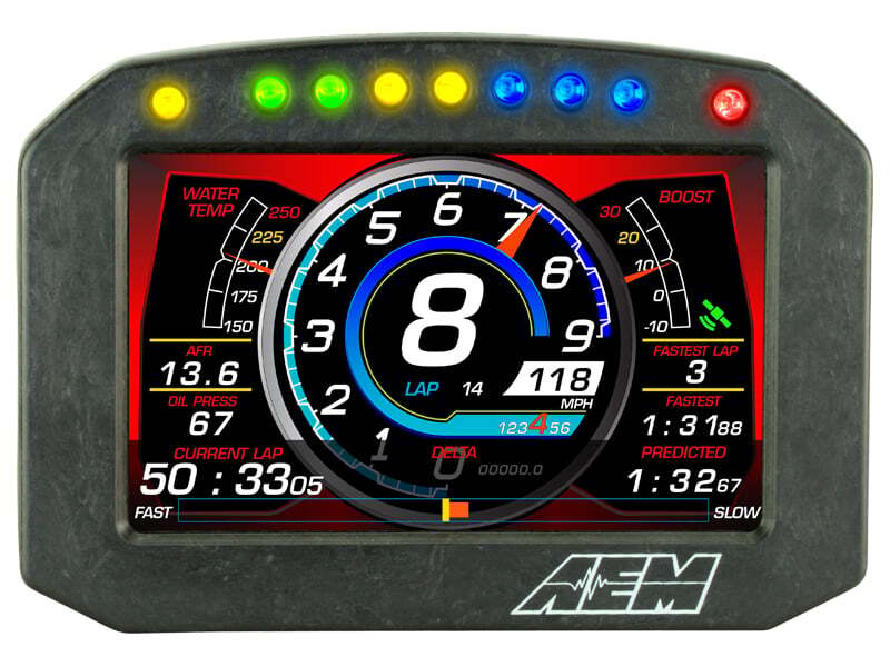 AEM CD-5G Carbon Flush Digital Dash Display w/ Internal 20Hz GPS & Antenna 30-5602F