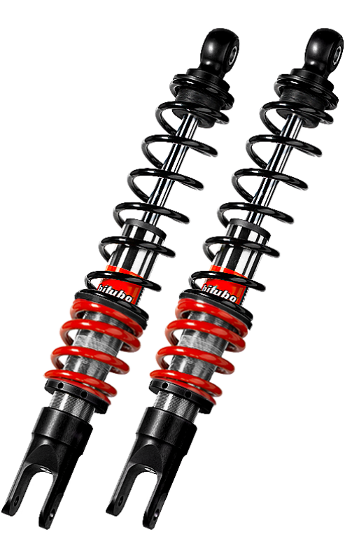 Bitubo Suspension Bitubo YGB0 Twinshocks Rear Adjustable: Spring Preload, Red And Black Springs SC184YGB01