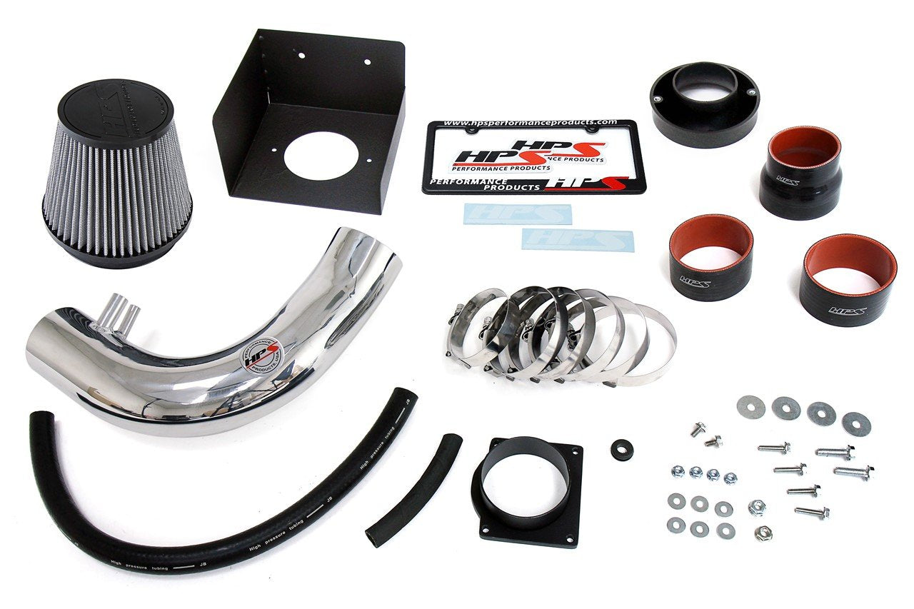 HPS Performance Shortram Air Intake Kit 2004 Ford F150 Heritage 4.6L V8, Includes Heat Shield, Polish