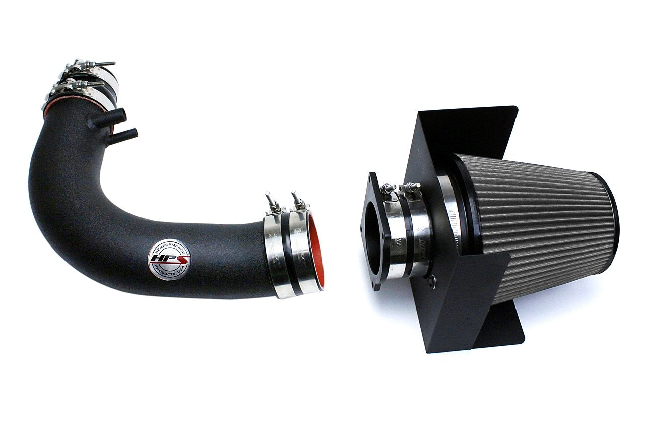 HPS Performance Shortram Air Intake Kit 2004 Ford F150 Heritage 4.6L V8, Includes Heat Shield, Black