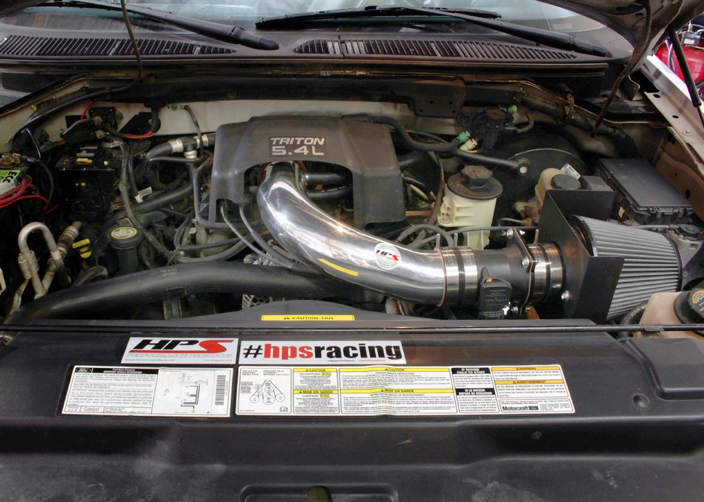 HPS Performance Shortram Air Intake Kit 2004 Ford F150 Heritage 4.6L V8, Includes Heat Shield, Polish
