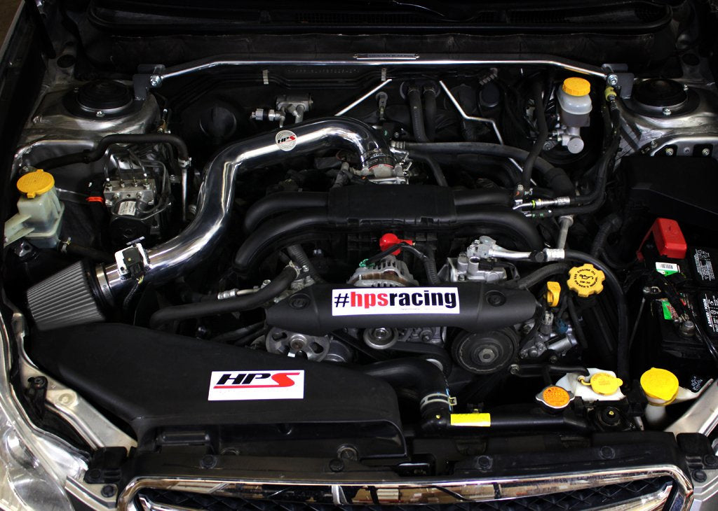 HPS Shortram Air Intake Kit 2010-2011 Subaru Legacy 2.5L Non Turbo, Includes Heat Shield, Blue