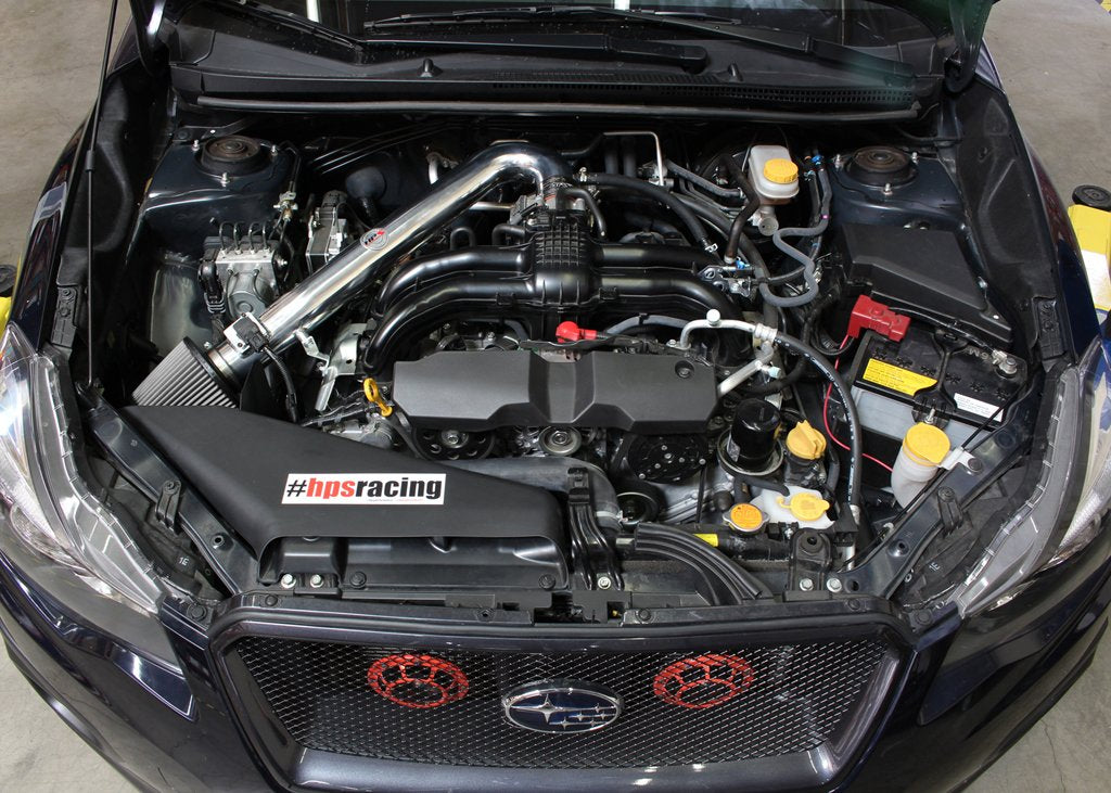 HPS Shortram Air Intake Kit 2012-2017 Subaru Legacy 2.5L Non Turbo, Includes Heat Shield, Blue