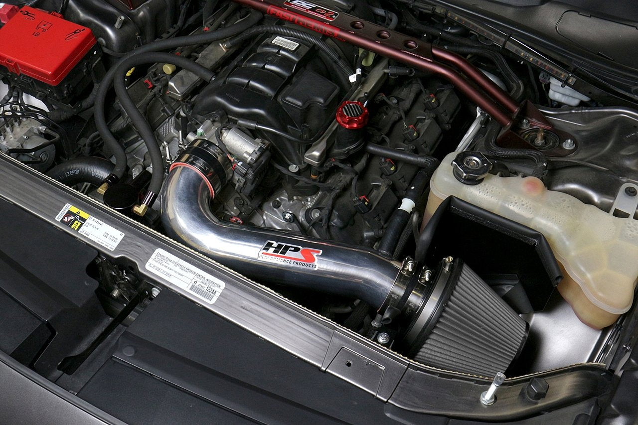 HPS Shortram Air Intake Kit 2011-2017 Dodge Charger 5.7L V8 except Shaker Hood, Includes Heat Shield, Blue