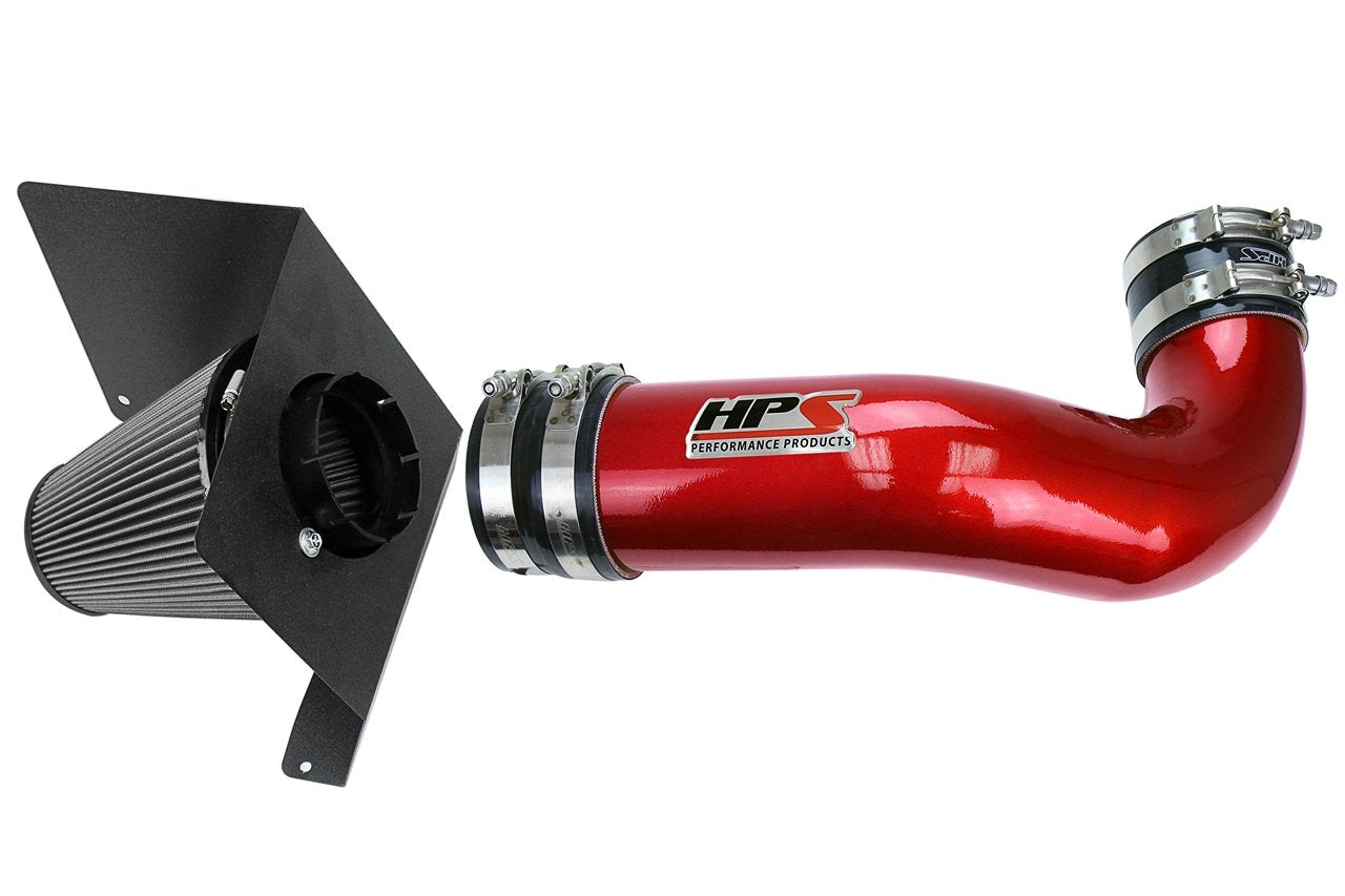 HPS Performance HPS Shortram Air Intake Kit 2007-2008 GMC Yukon 4.8L 5.3L 6.0L 6.2L V8, Includes Heat Shield, 827-622