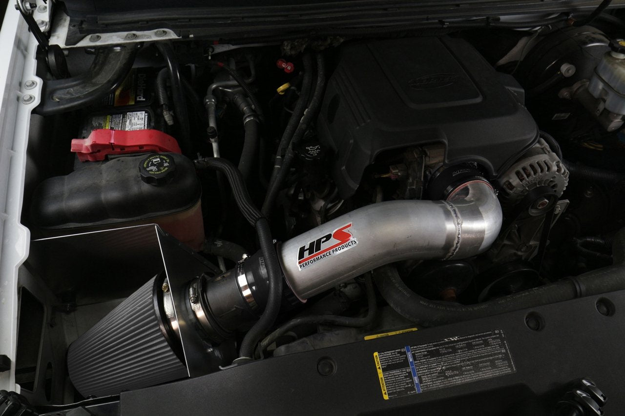 HPS Shortram Air Intake Kit 2007-2008 GMC Yukon 4.8L 5.3L 6.0L 6.2L V8, Includes Heat Shield, Blue