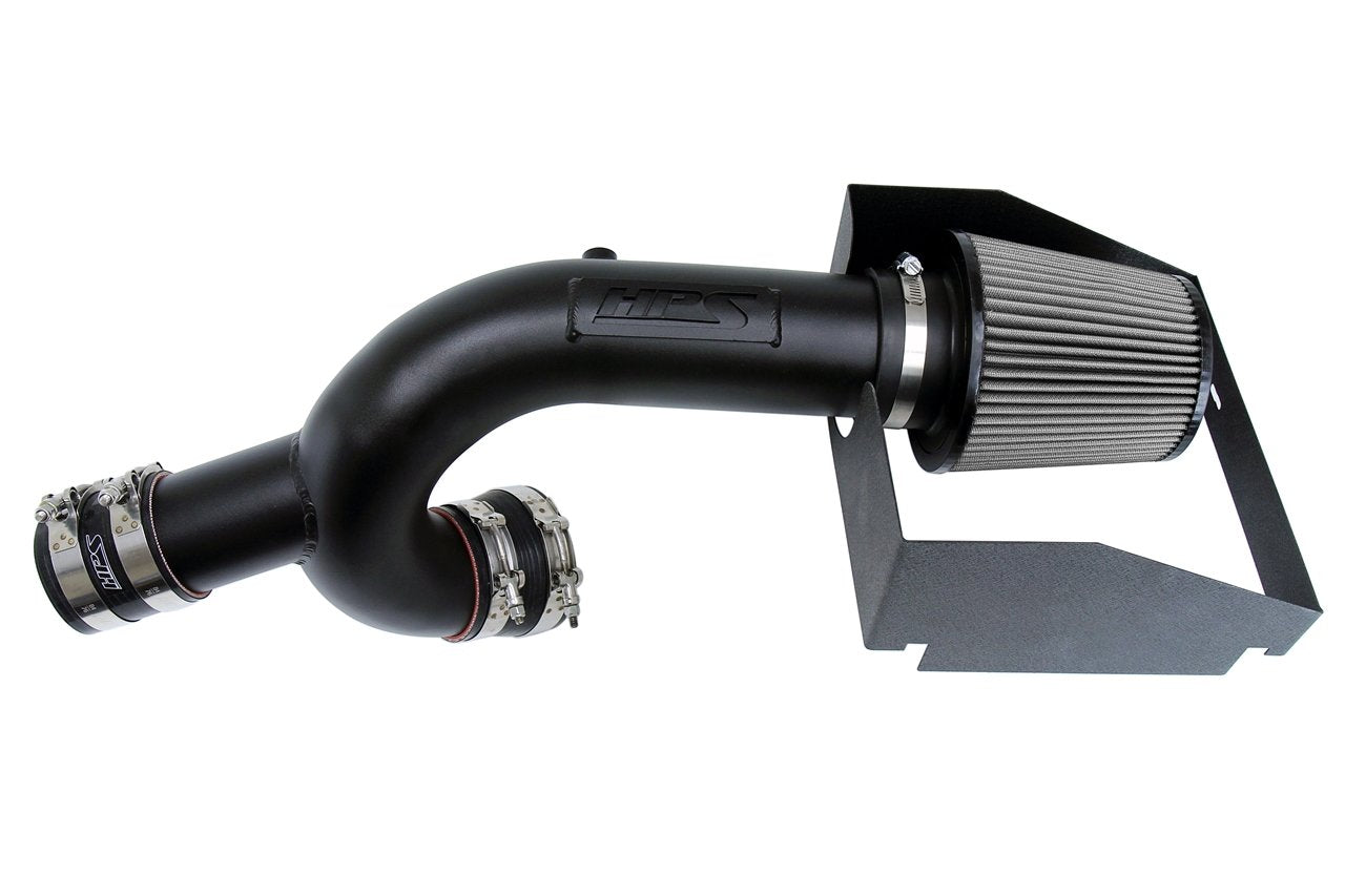 HPS Shortram Air Intake Kit 2015-2016 Ford F150 3.5L Ecoboost Turbo, Includes Heat Shield, Black