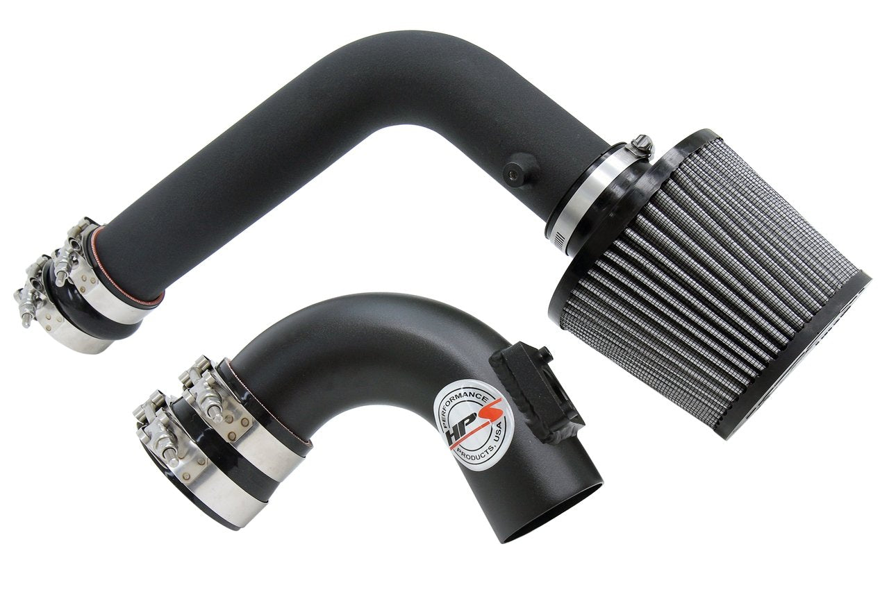 HPS Cold Air Intake Kit 2003-2009 Mazda Mazda3 2.0L 2.3L Non Turbo, Converts to Shortram, Black