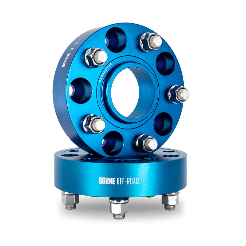 Borne Off-Road Wheel Spacers - 5x127 - 71.6 - 38.1mm - M14 - Blue BNWS-003-381BL