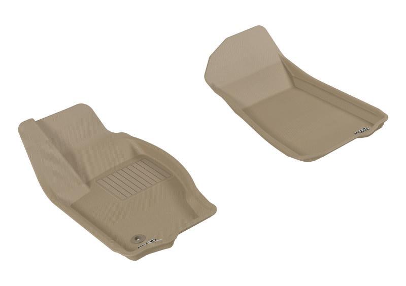 3D MAXpider 2006-2010 Jeep Commander Kagu 1st Row Floormat - Tan L1JP00711502