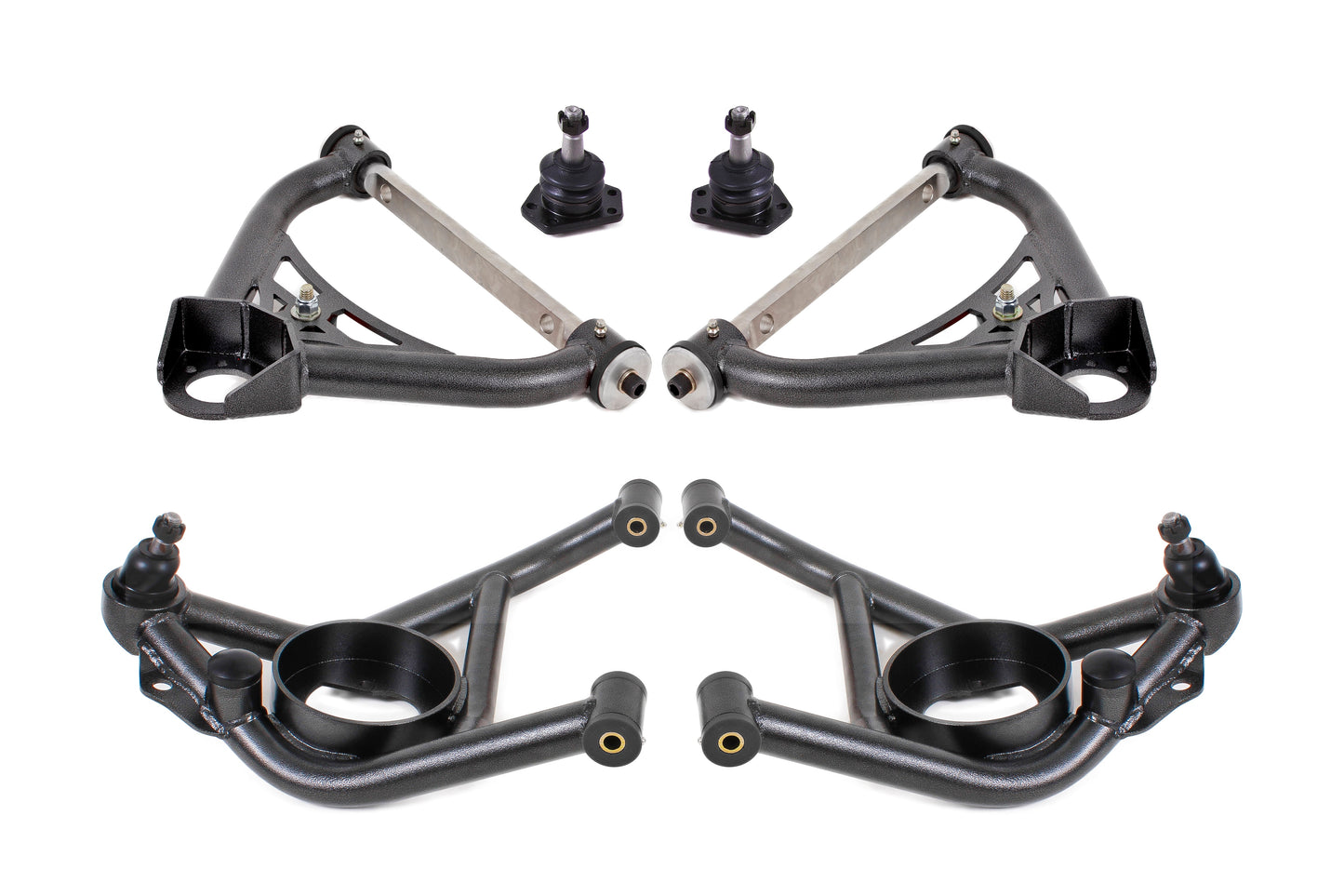 BMR Suspension BMR 70-81 GM F-Body / 75-79 GM X-Body Non-Adjustable A-Arm Kit - Black Hammertone AAK321H