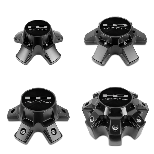 HD Off-Road - Off-Road Satin Black Trailer Wheel Center Caps