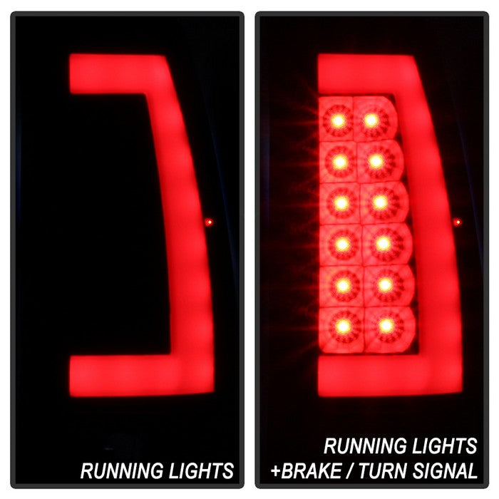 SPYDER xTune Chevy Silverado 1500 03-06 Tail Lights - Light Bar LED - Black ALT-JH-CS03-LBLED-BK 9036811
