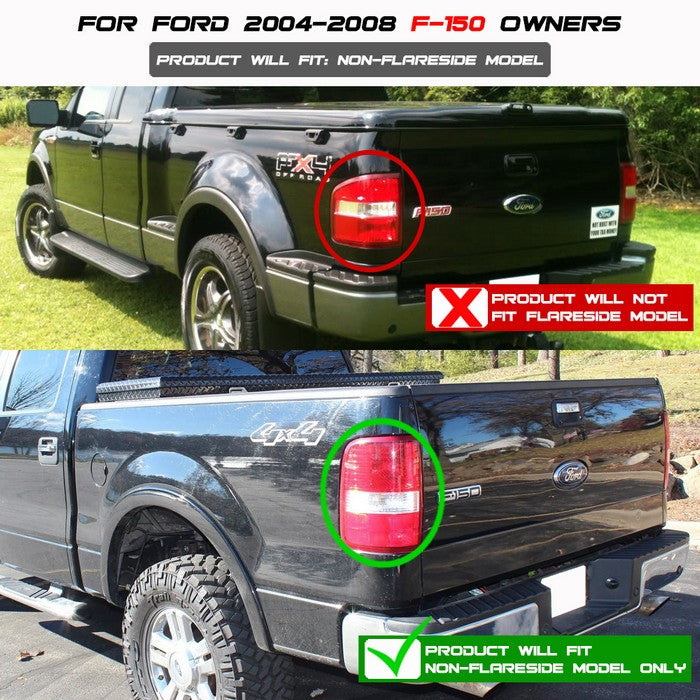 SPYDER Xtune Ford F150 Styleside 04-08 (Not Fit Heritage & SVT) LED Tail Lights Black ALT-ON-FF15004-LED-BK 5012890