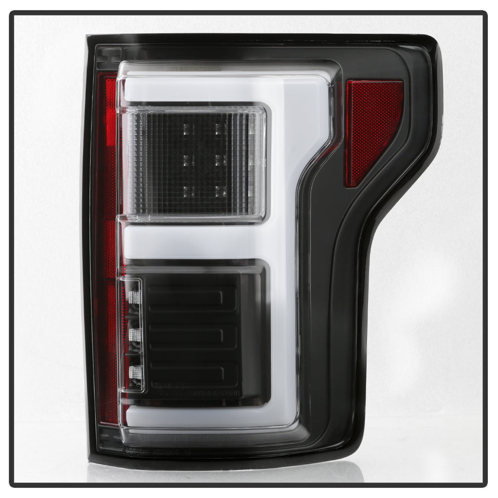 Spyder 15-18 Ford F-150 Light Bar LED Tail Lights (w/Blind Spot) - Black (ALT-YD-FF15015BS-LBLED-BK) 5085313