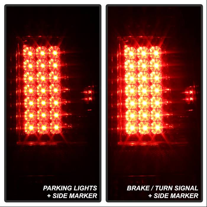 Spyder Ford F150 side 97-03/F250/350 Duty 99-07 LED Tail Lights Red Clear ALT-YD-FF15097-LED-RC 5003485