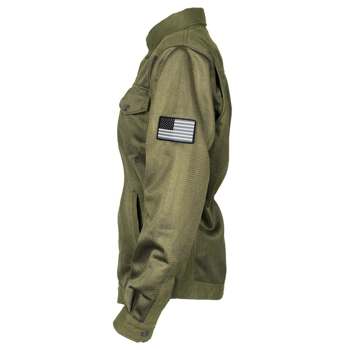 Protective Summer Mesh Shirt for Women - Army Green Solid