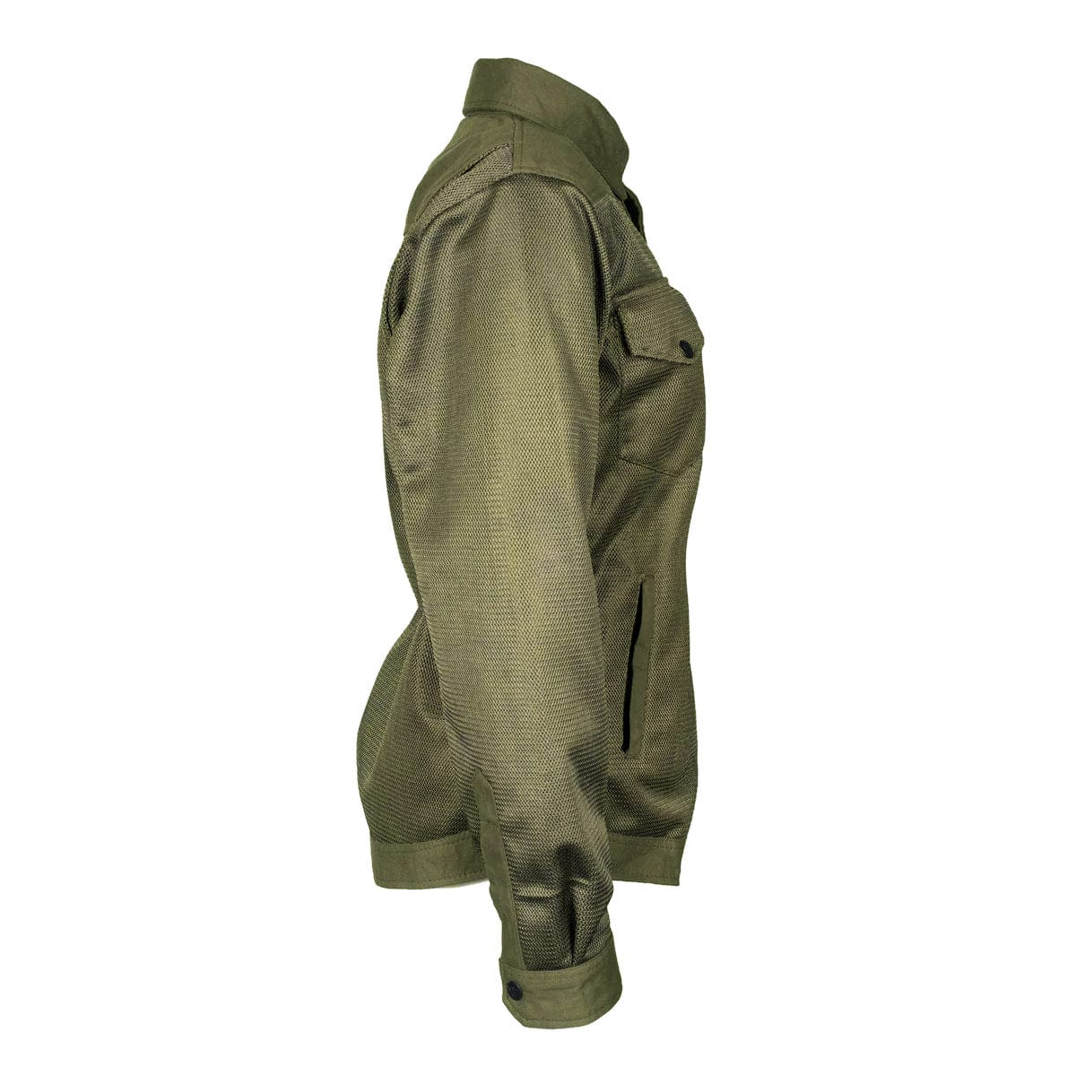 Protective Summer Mesh Shirt for Women - Army Green Solid