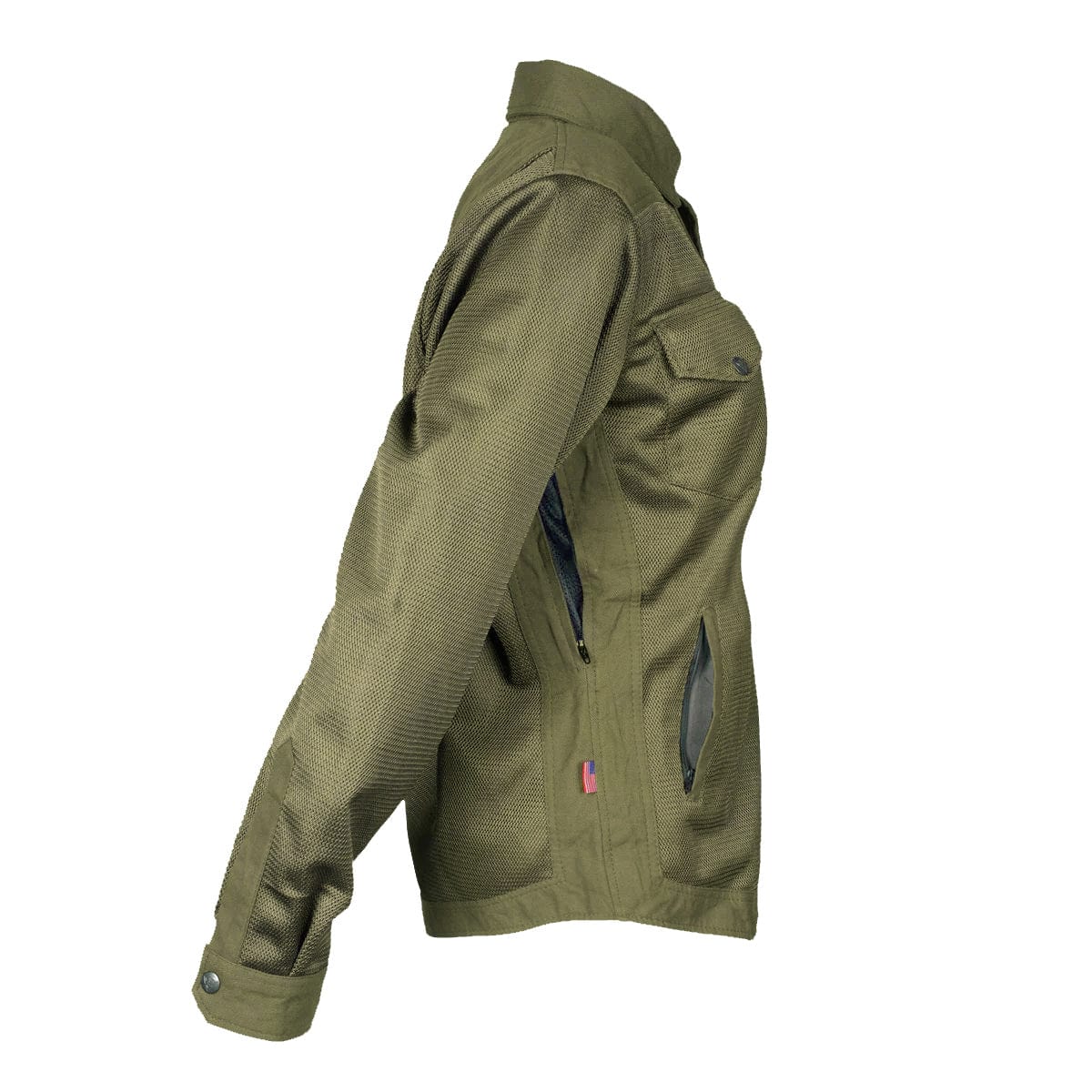 Protective Summer Mesh Shirt for Women - Army Green Solid