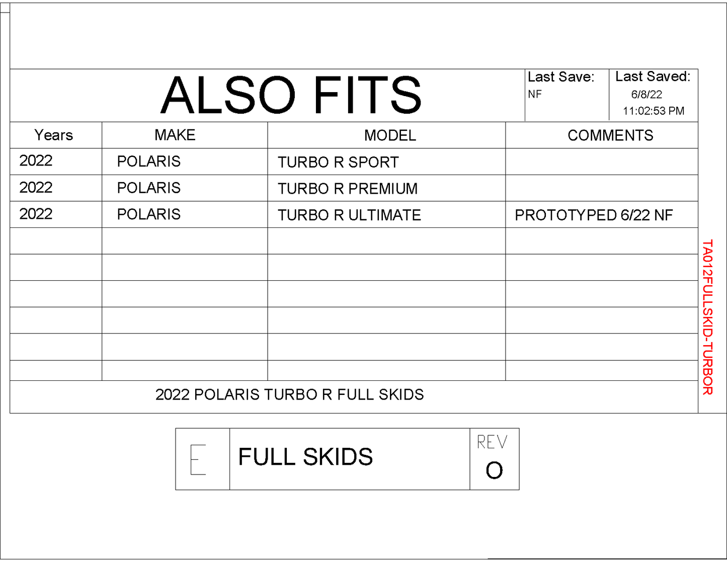 Trail Armor Full Skid Plate for Polaris RZR Turbo R