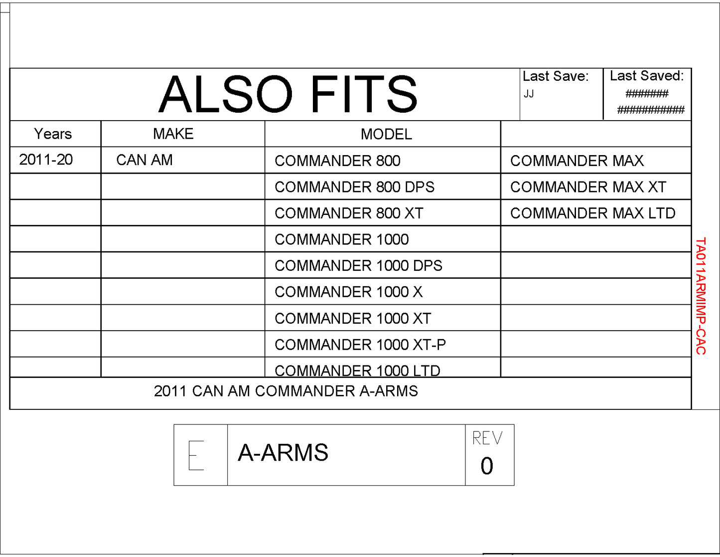 Trail Armor A-Arm Guard for 2011-20 Can-Am Commander 800 / 1000 / Max