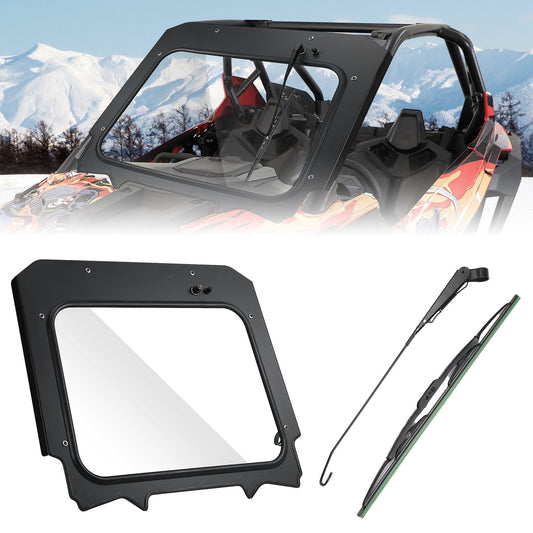 Kemimoto Glass Windshield with Electric Wipers Polaris RZR PRO XP / RZ
