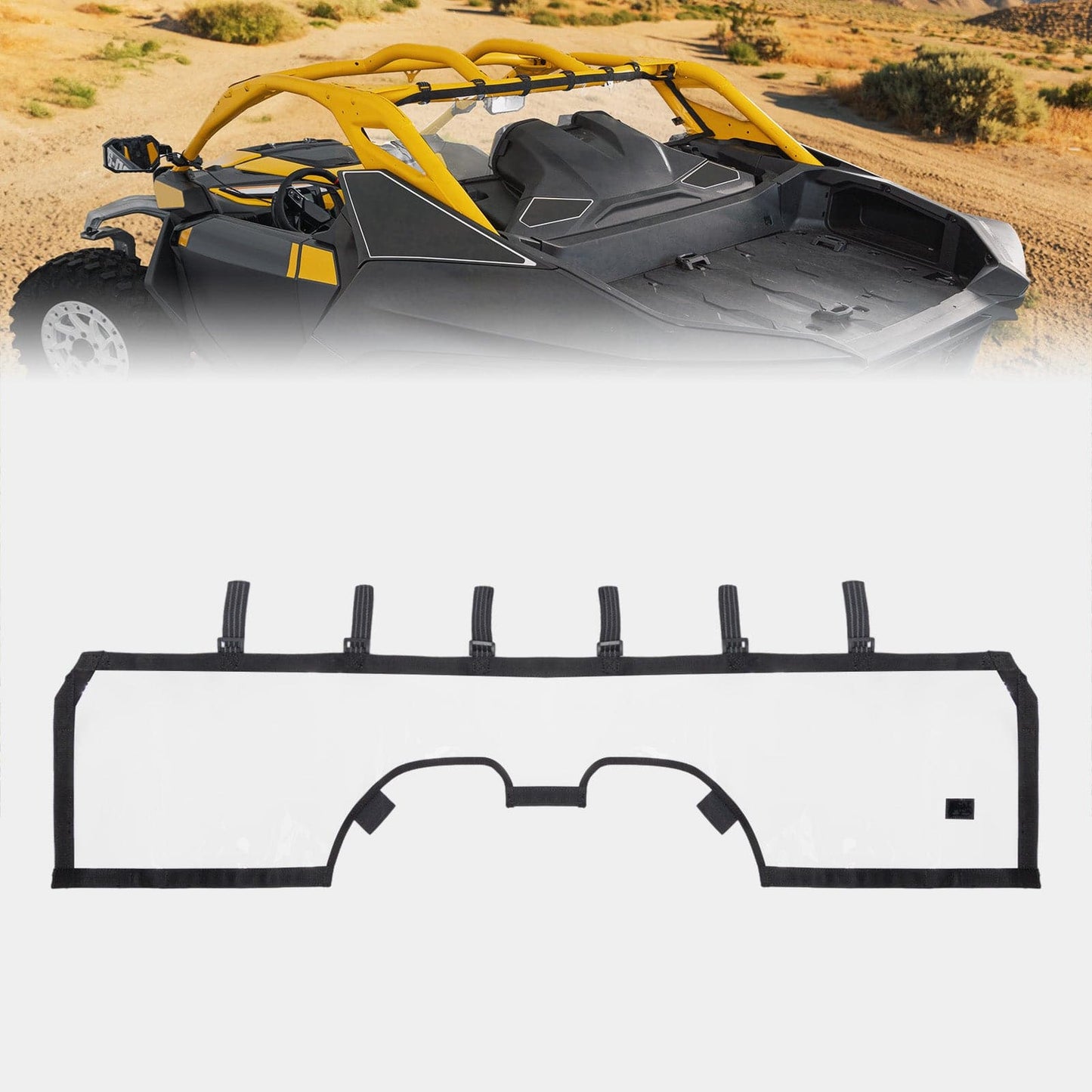 Kemimoto Soft Rear Windshield Maverick R 2024+