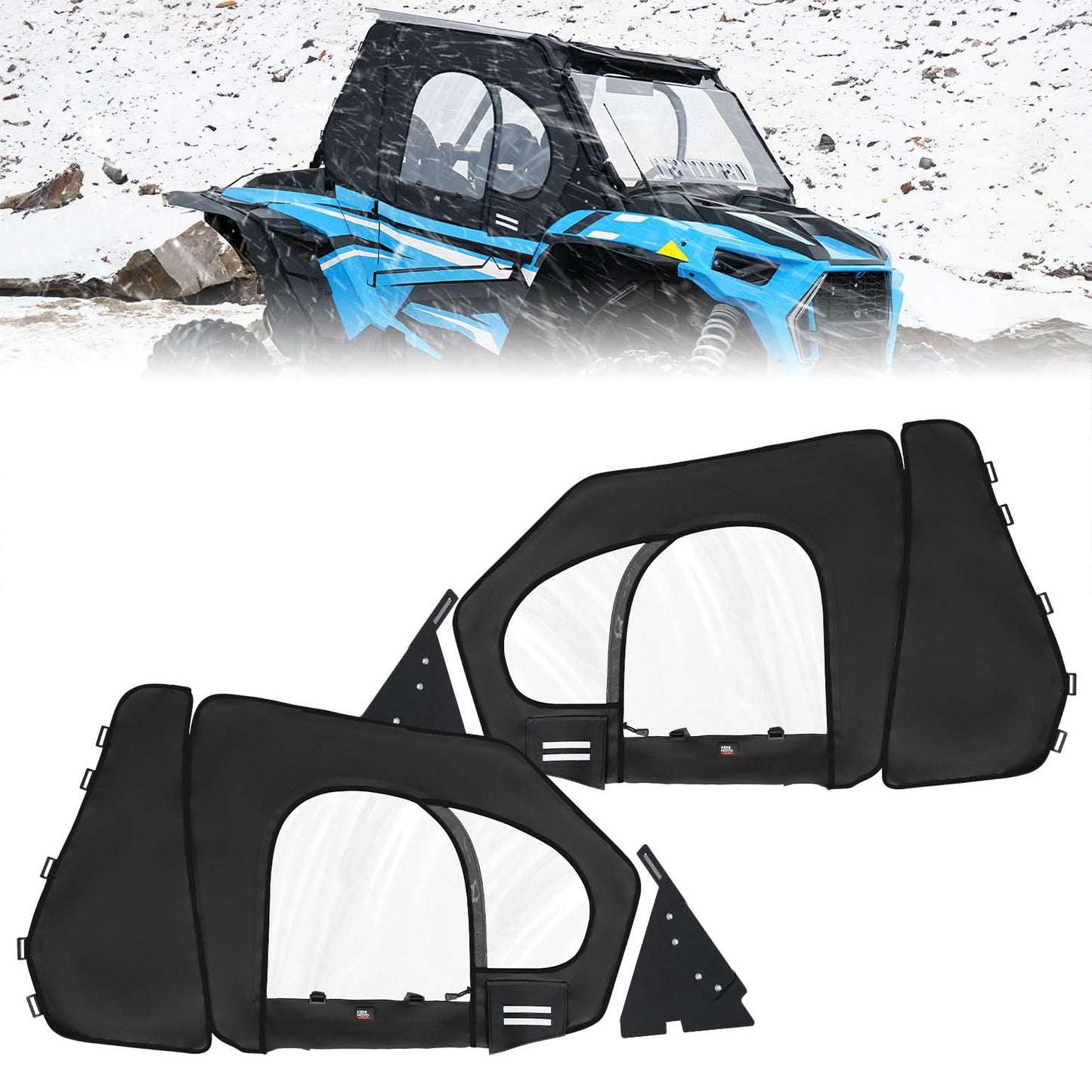 Kemimoto Upper Doors with Steel Frame Polaris RZR XP 1000 / XP Turbo 2