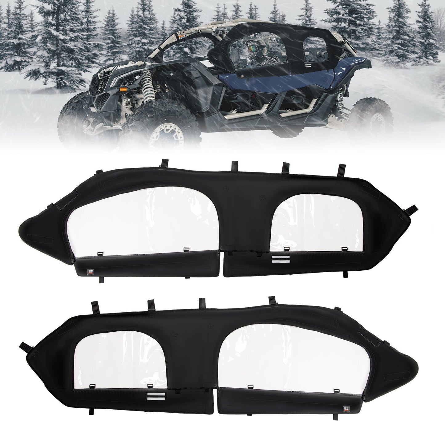 Kemimoto Upgraded Soft Cab Enclosure Doors Maverick X3 MAX
