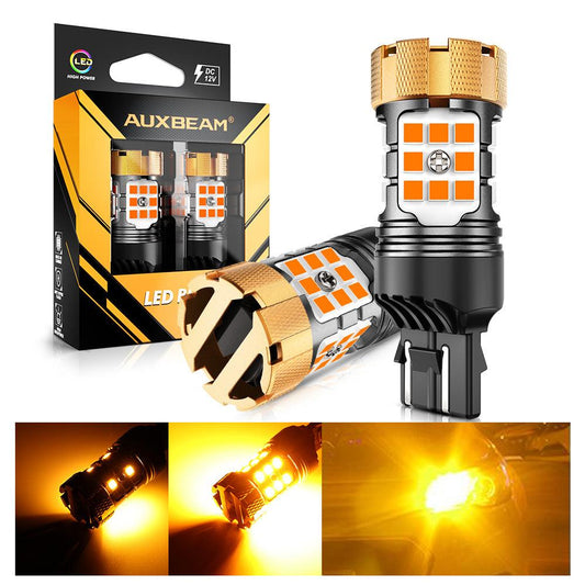🆕T20 7443 7440 LED Turn Signal Light Rear/Front, Side Marker Light Bulbs 50W 4000LM CAN-Bus Error Free 3000K Amber B21-PRO Series |2 Bulbs
