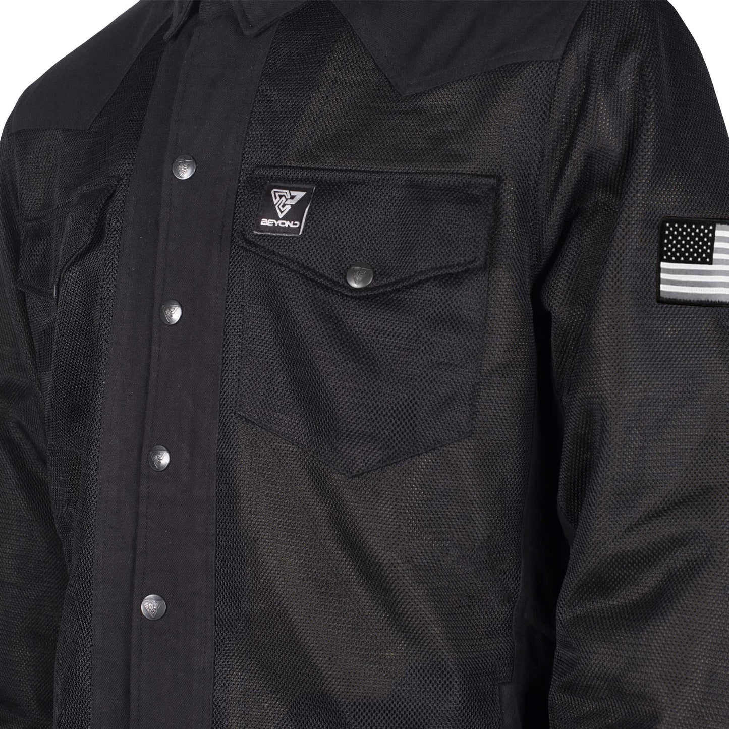 Protective Summer Mesh Shirt - Black Solid