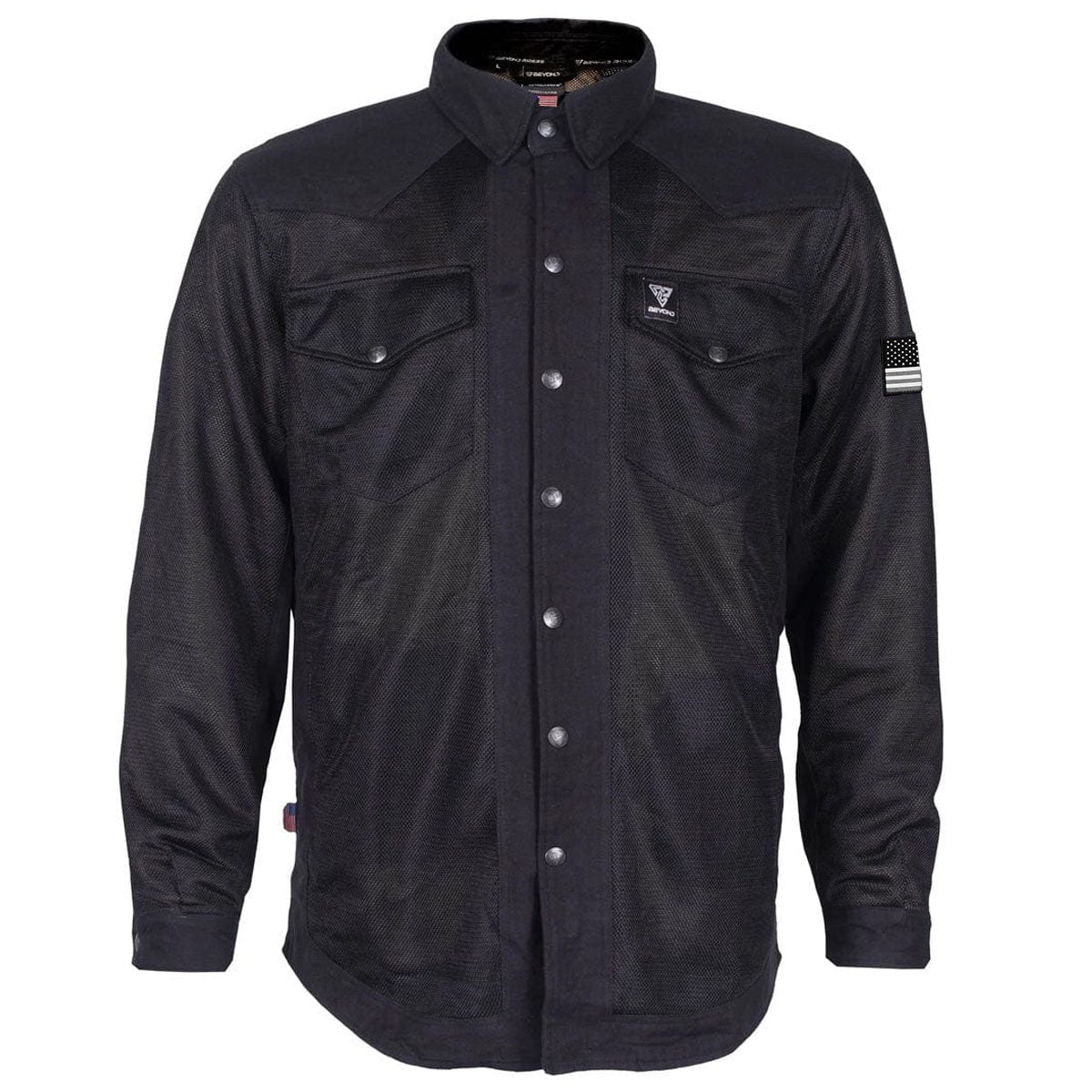 Protective Summer Mesh Shirt - Black Solid