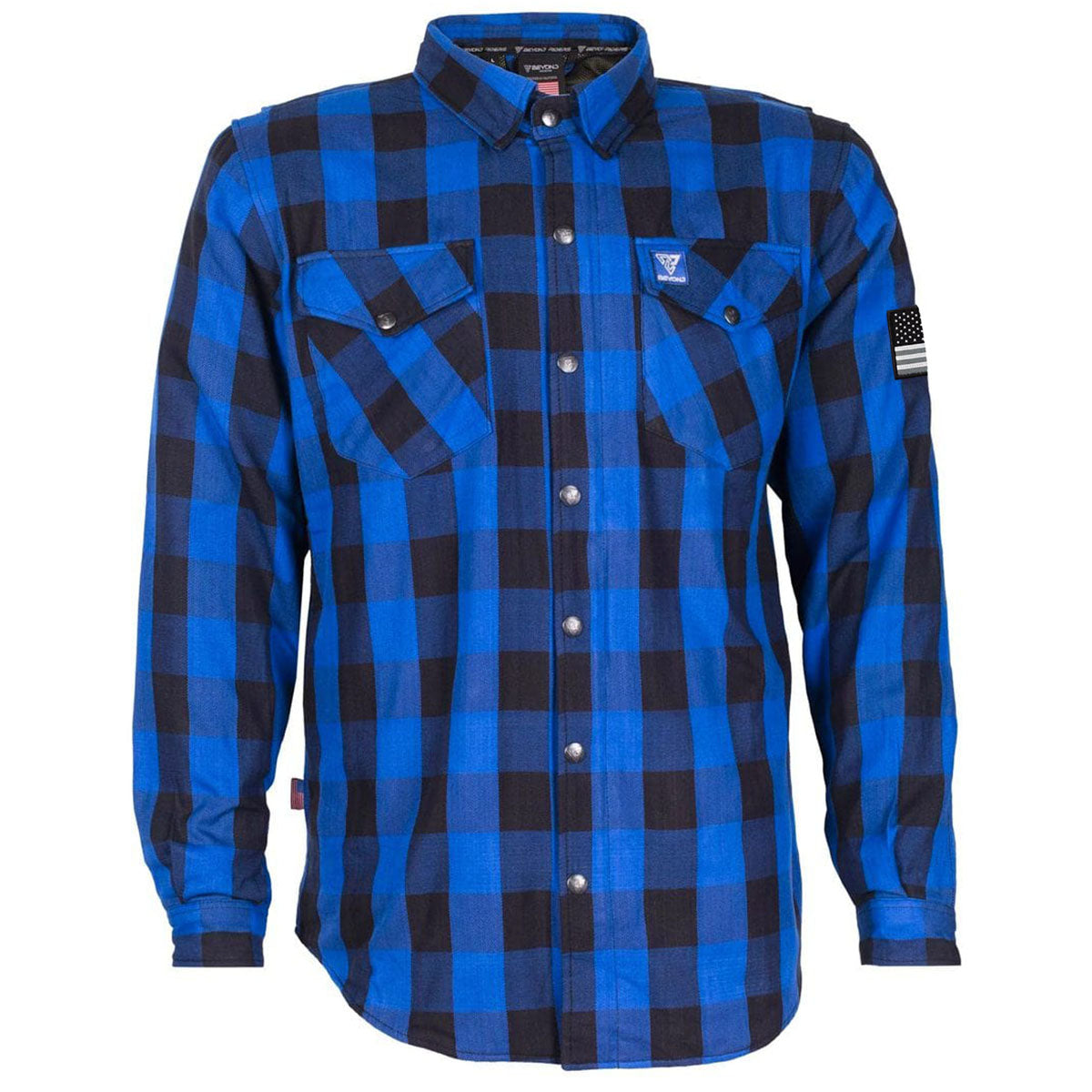 Protective Flannel Shirt - Blue Checkered