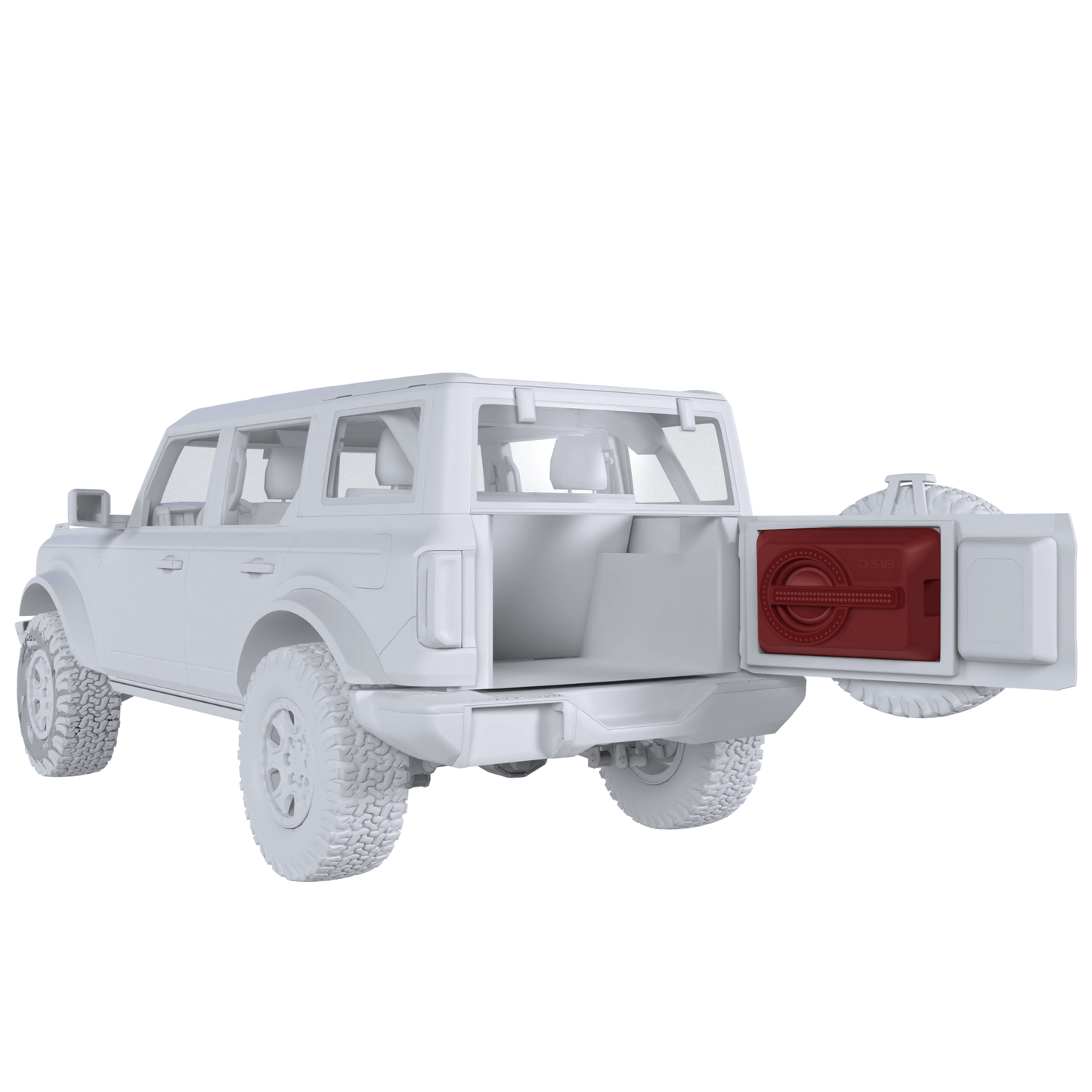 Bronco 6th Gen Loaded Tailgate Enclosure with 12” Subwoofer and RGB LED Lighting