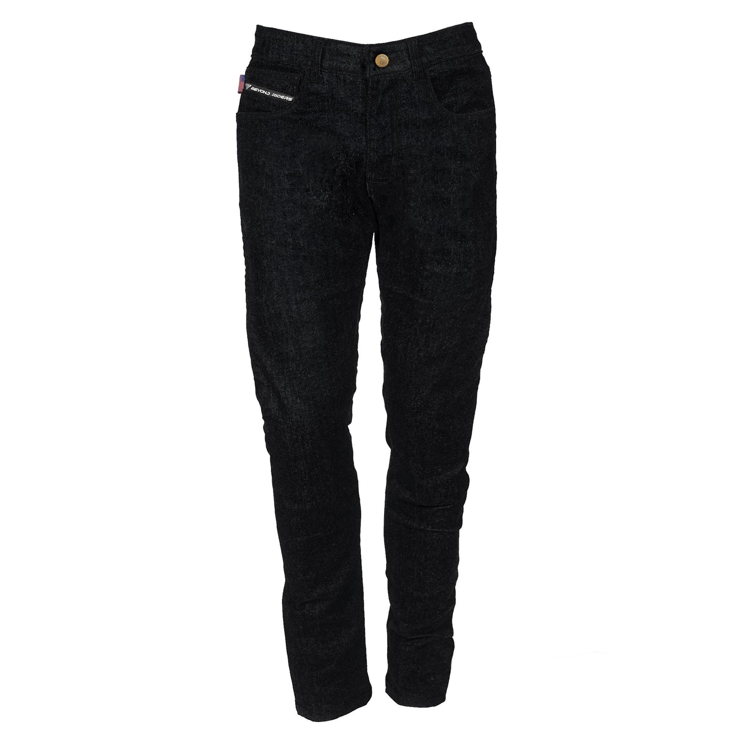 Straight Leg Protective Denim Pants (Jeans) - Black