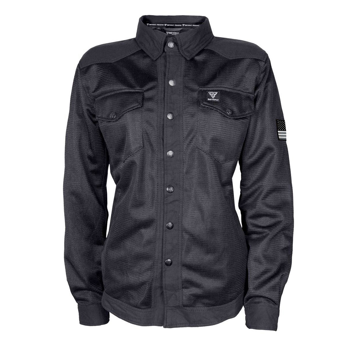 Protective Summer Mesh Shirt for Women - Black Solid