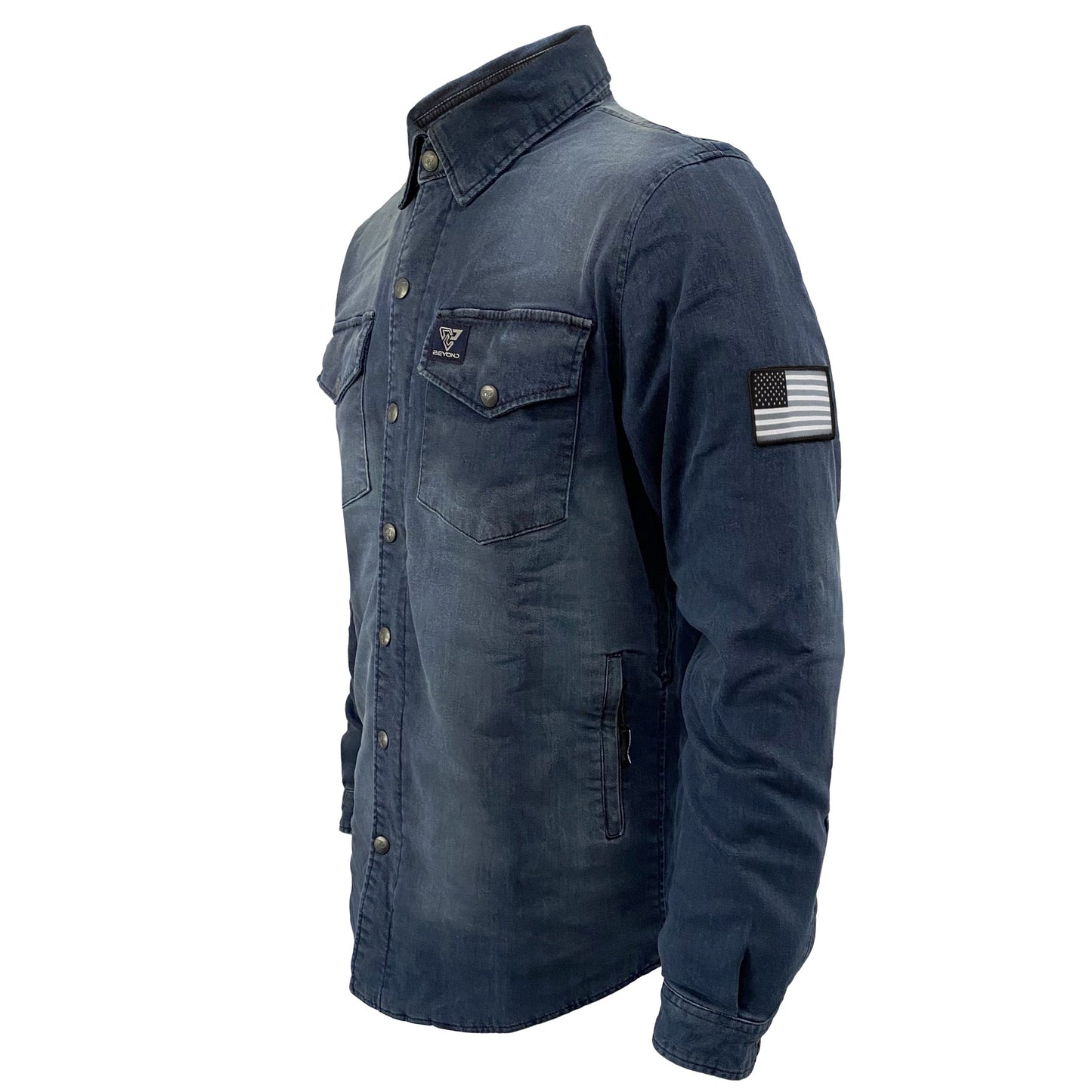 Protective Jeans Jacket - Blue Faded
