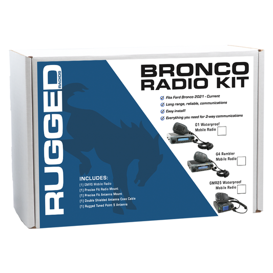 Bronco Two-Way GMRS Mobile Radio Kit - GMR25 Waterproof