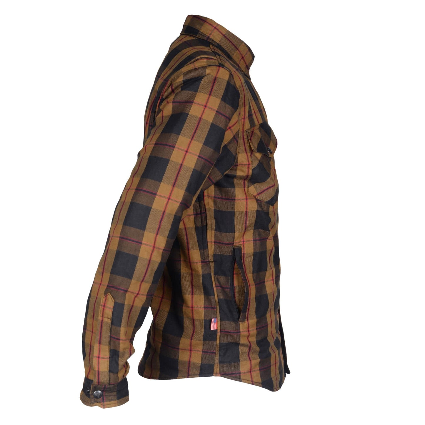Protective Flannel Shirt - Brown Black Red