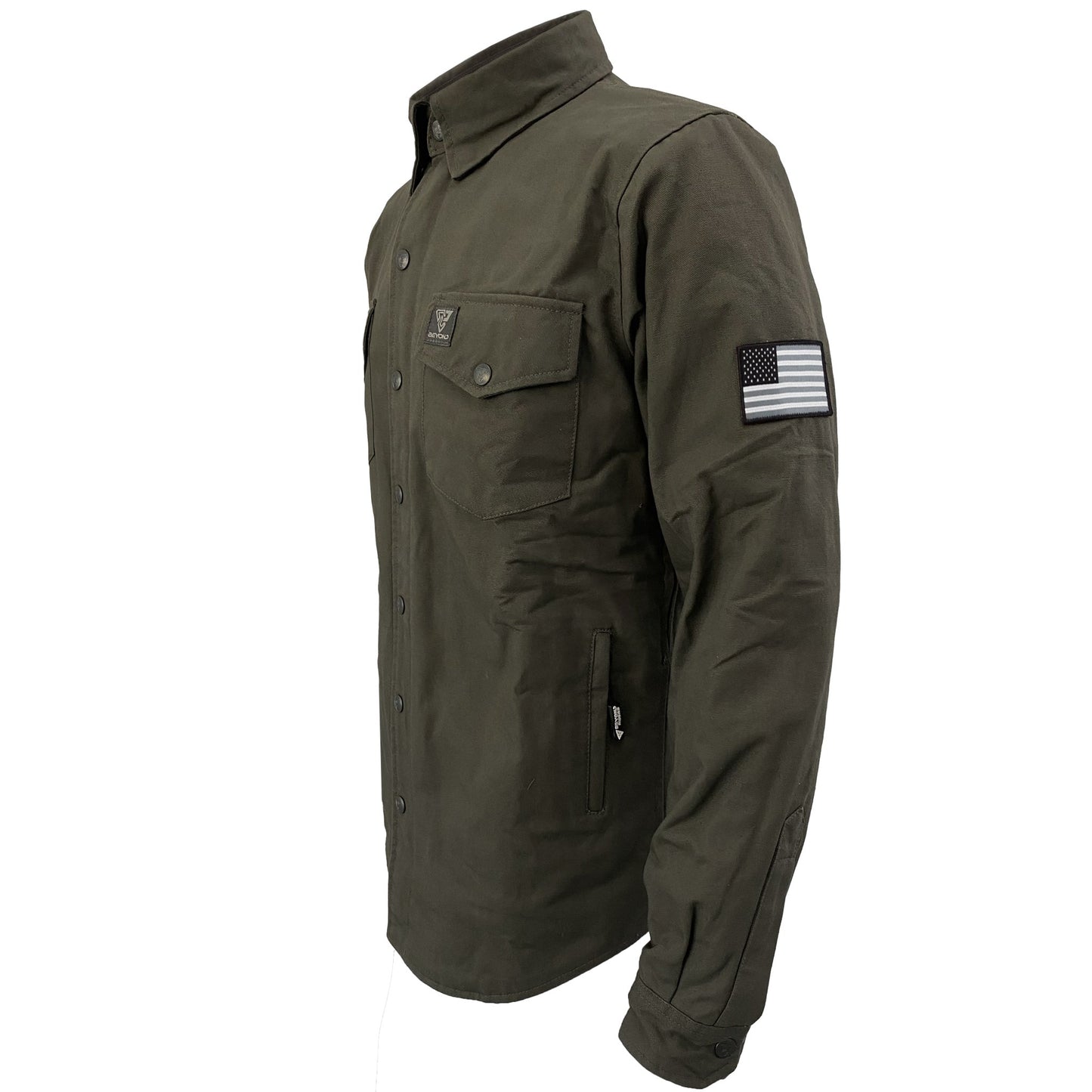 Protective Canvas Jacket for Men - Army Green