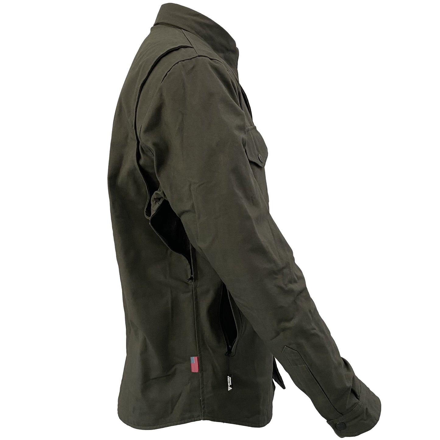 Protective Canvas Jacket for Men - Army Green