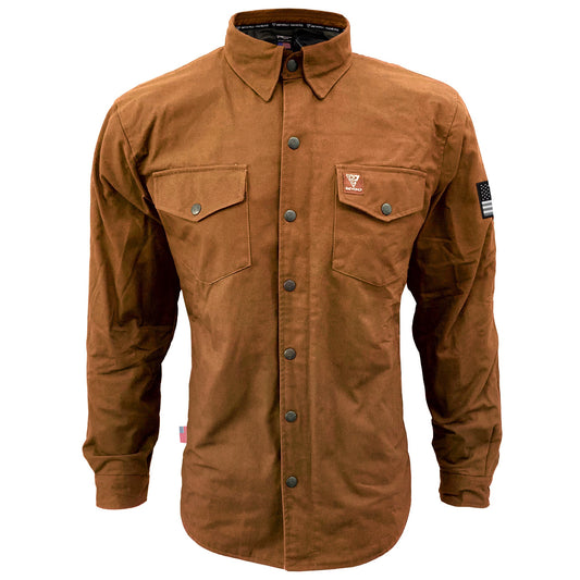 Protective Canvas Jacket for Men - Light Brown