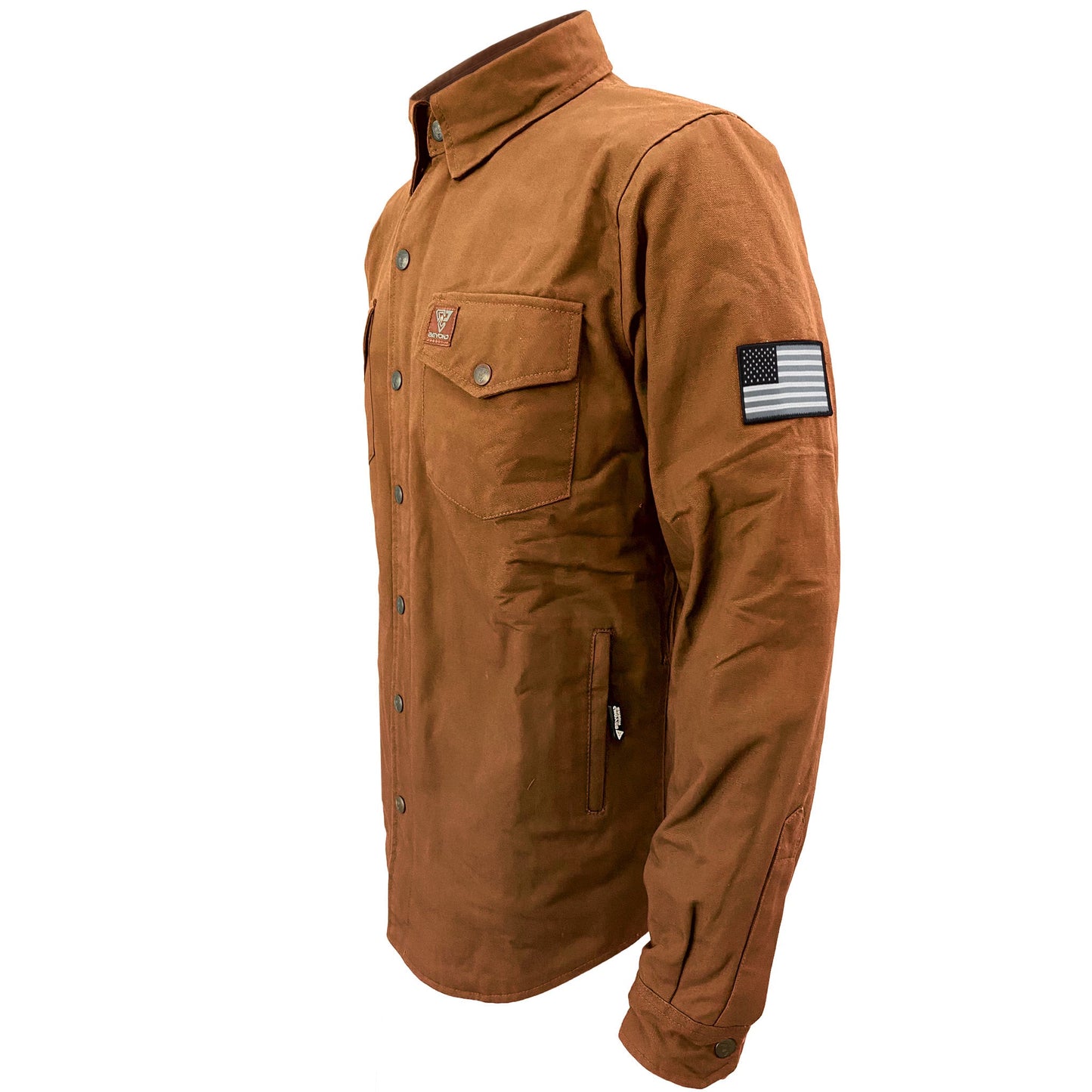 Protective Canvas Jacket for Men - Light Brown