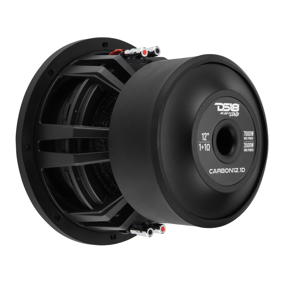 12" High Excursion Subwoofer with Carbon Fiber Cone | 3500W RMS / 7000W Peak | Dual 1-Ohm Voice Coil