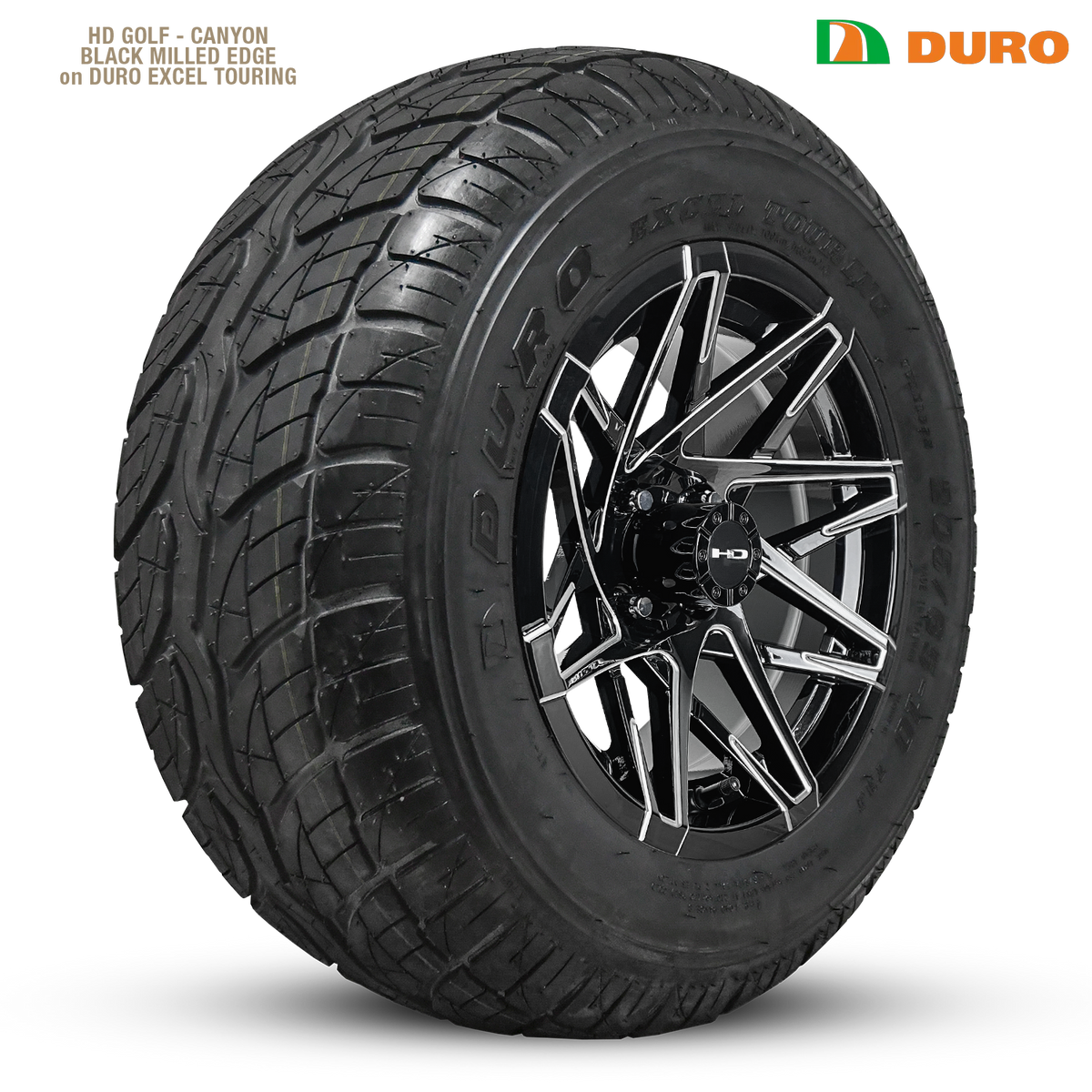 HD Golf Canyon 14x7 -14 4x101.6mm 68.2mm Gloss Black/Milled Edge