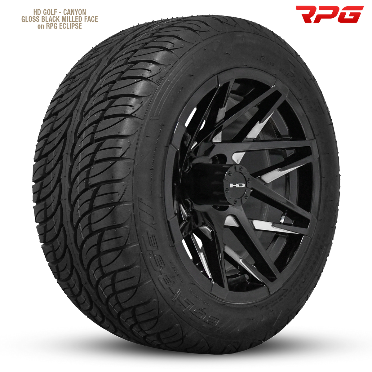 HD Golf Canyon 14x7 -14 4x101.6mm 68.2mm Gloss Black/Milled Face