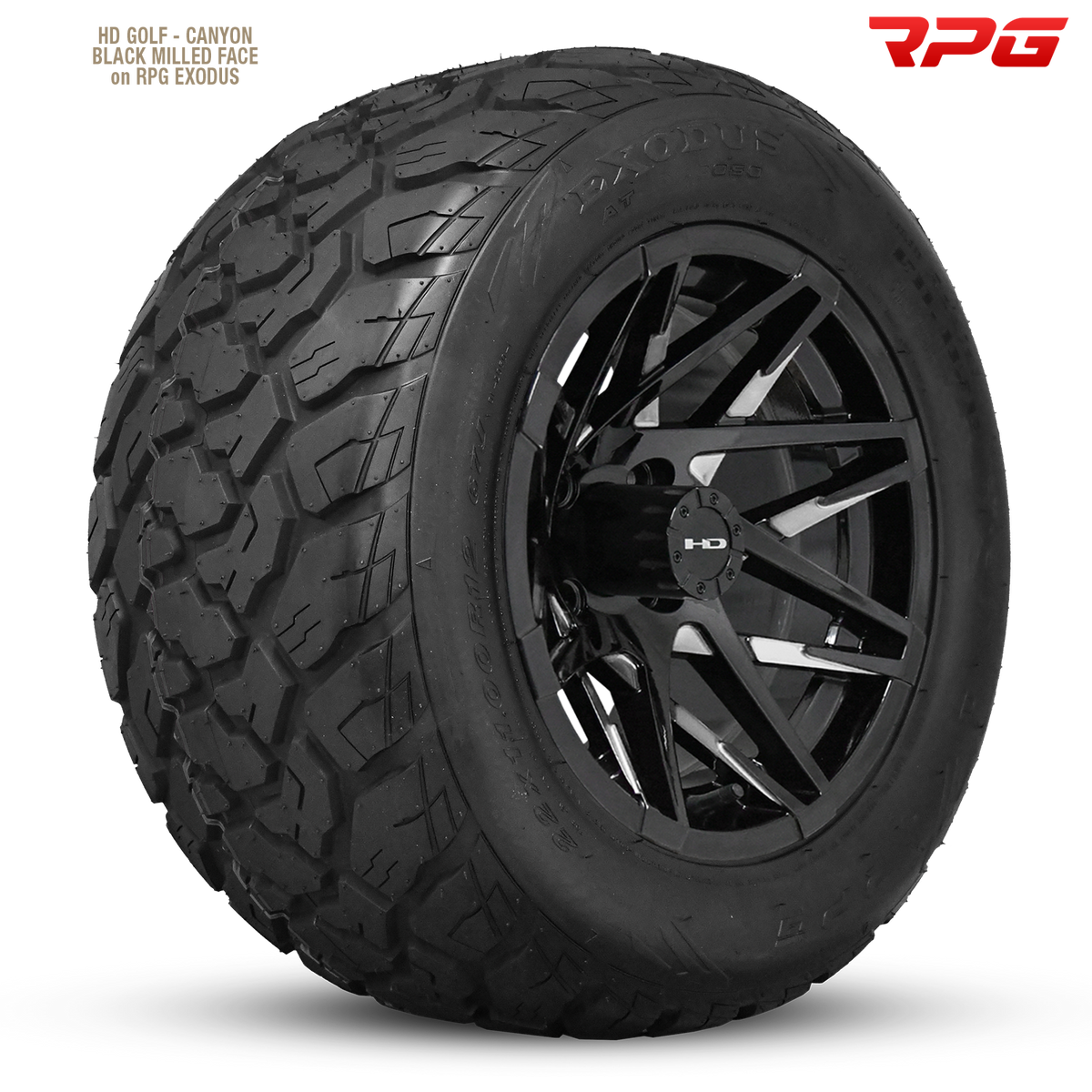 HD Golf Canyon 14x7 -14 4x101.6mm 68.2mm Gloss Black/Milled Face